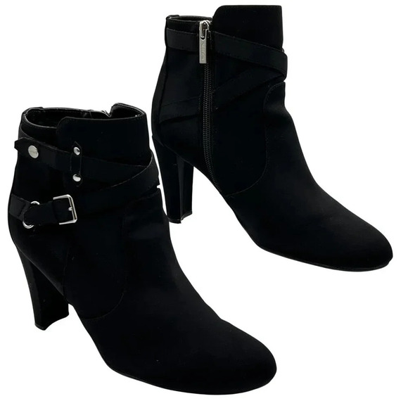 Unisa Unryder Womens 8.5M Black Ankle Bootie Buckle Straps Zip up Biker Boots - Picture 2 of 16